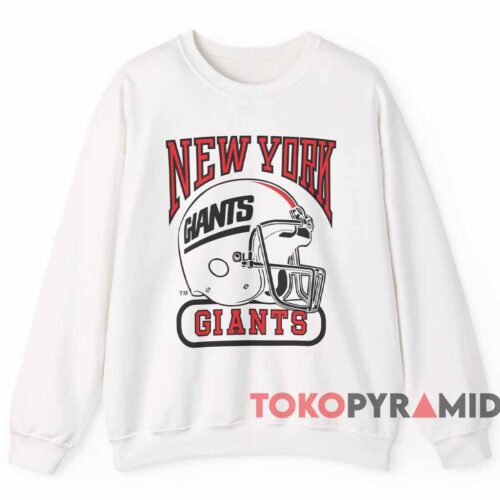 80s New York Giants Helmet Shirt White Sweatshirt