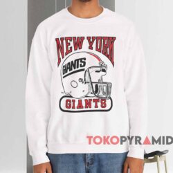 80s New York Giants Helmet Shirt White Sweatshirt