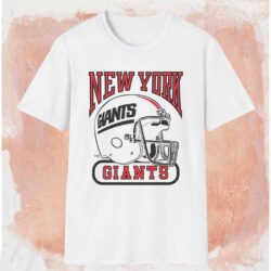 80s New York Giants Helmet Shirt White T shirt