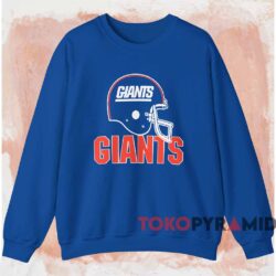 80s New York Giants Nfl Helmet Shirt Blue Sweatshirt
