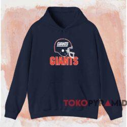 80s New York Giants Nfl Helmet Shirt Navy Hoodie