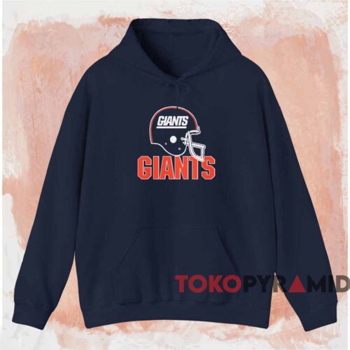 80s New York Giants Nfl Helmet Shirt Navy Hoodie