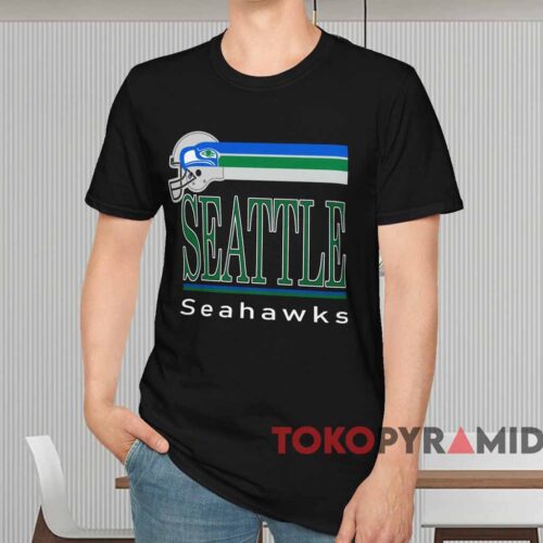 80s Nfl Football Seattle Seahawks Shirt Black T shirt