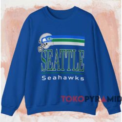 80s Nfl Football Seattle Seahawks Shirt Blue Sweatshirt