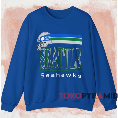 80s Nfl Football Seattle Seahawks Shirt Blue Sweatshirt