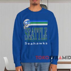 80s Nfl Football Seattle Seahawks Shirt Blue Sweatshirt