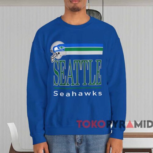 80s Nfl Football Seattle Seahawks Shirt Blue Sweatshirt