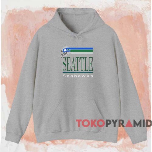 80s Nfl Football Seattle Seahawks Shirt Grey Hoodie