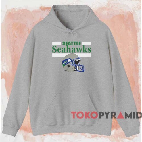 80s Nfl Seattle Seahawks Shirt Grey Hoodie