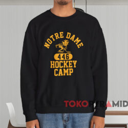 80s Notre Dame 446 Hockey Camp T-shirt 3 80s Notre Dame 446 Hockey Camp T shirt Black Sweatshirt