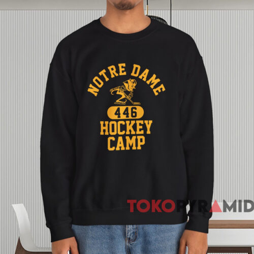 80s Notre Dame 446 Hockey Camp T shirt Black Sweatshirt 80s Notre Dame 446 Hockey Camp T shirt Black Sweatshirt