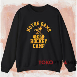 80s Notre Dame 446 Hockey Camp T-shirt 4 80s Notre Dame 446 Hockey Camp T shirt Black Sweatshirt