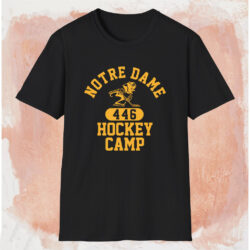 80s Notre Dame 446 Hockey Camp T-shirt Black T shirt
