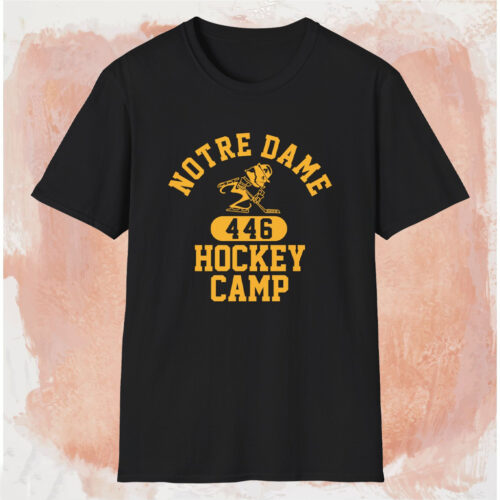 80s Notre Dame 446 Hockey Camp T-shirt Black T shirt 80s Notre Dame 446 Hockey Camp T-shirt Black T shirt