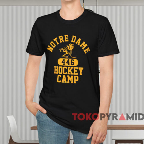 80s Notre Dame 446 Hockey Camp T shirt Black T shirt 80s Notre Dame 446 Hockey Camp T shirt Black T shirt