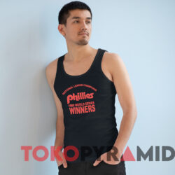 80s Philadelphia Phillies 1980 World Series Winners T shirt Black TankTop