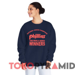 80s Philadelphia Phillies 1980 World Series Winners T shirt Navy Hoodie