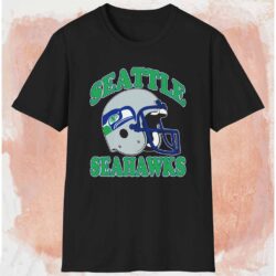 80s Seattle Seahawks Nfl Football Shirt Black T shirt