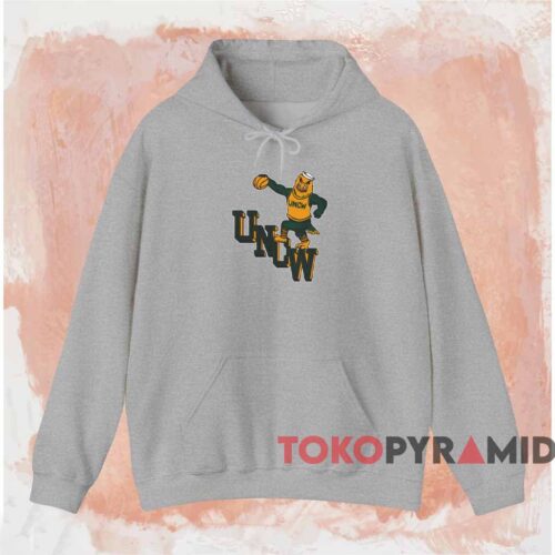 80s Unc Wilmington Seahawks Basketball Shirt Grey Hoodie