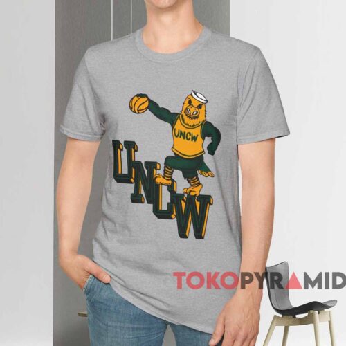 80s Unc Wilmington Seahawks Basketball Shirt Grey T shirt