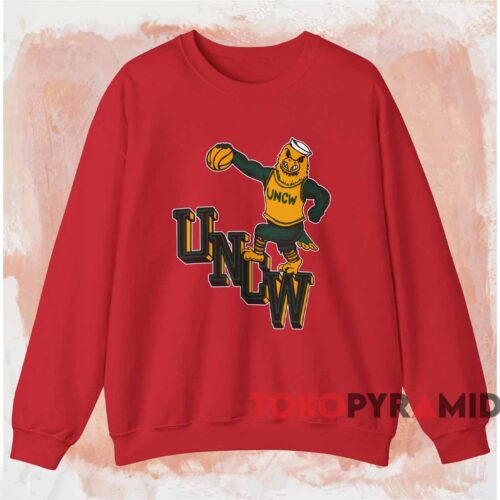 80s Unc Wilmington Seahawks Basketball Shirt Red Sweatshirt