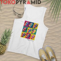 80s Vintage 1989 Rolling Stones Steel Wheels North American Tour 2 Sided Rare White Tank Top