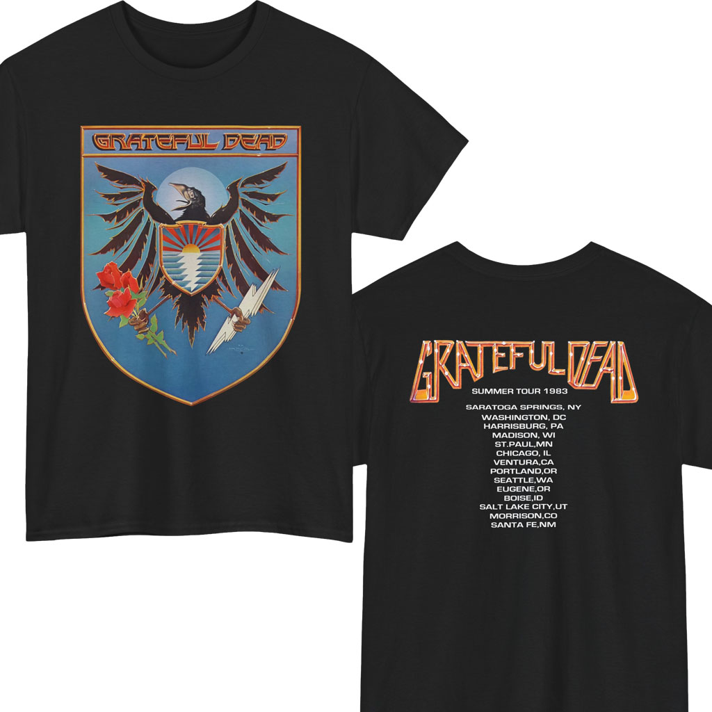 80s Vintage Grateful Dead 1983 Summer Tour Crow 2 Sided Rare Shirt 80s Vintage Grateful Dead 1983 Summer Tour Crow 2 Sided Rare Shirt