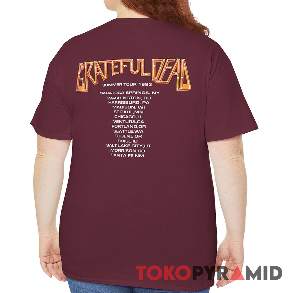 80s Vintage Grateful Dead 1983 Summer Tour Crow 2 Sided Rare Shirt Back 80s Vintage Grateful Dead 1983 Summer Tour Crow 2 Sided Rare Shirt Back