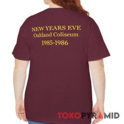 80s Vintage Grateful Dead 1986 New Years Eve Oakland Coliseum 2 sided Rare Shirt Back