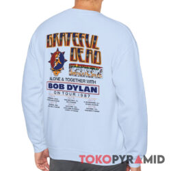 80s Vintage Grateful Dead 1987 US Tour Bob Dylan Alone Together 2 Sided Rare Sweatshirt