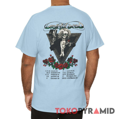 80s Vintage Grateful Dead 1989 Spring Tour Shirt Back