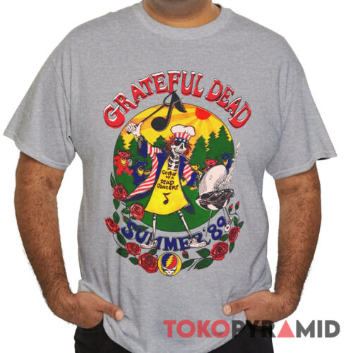 80s Vintage Grateful Dead 1989 Summer Cookin Us Tour Shirt Front
