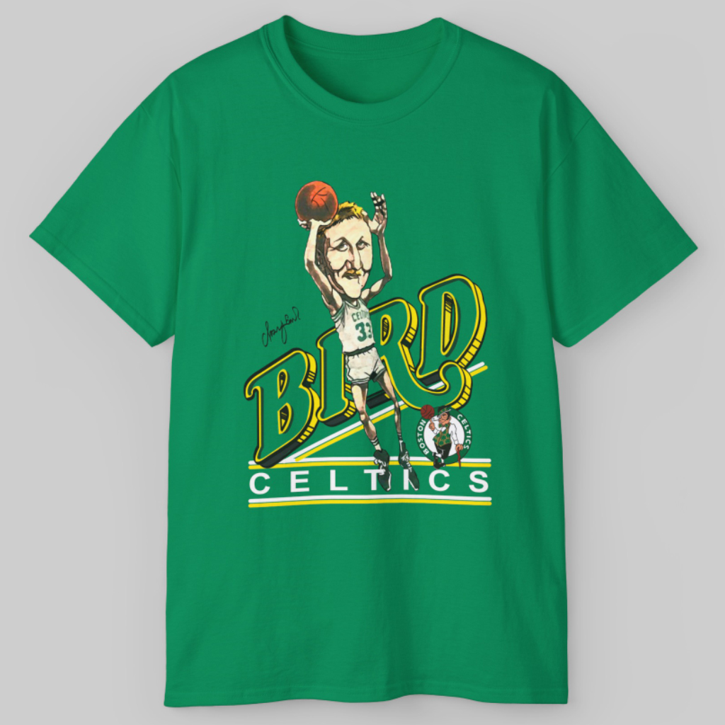 80s Vintage Larry Bird Boston Celtics Caricature T shirt 80s Vintage Larry Bird Boston Celtics Caricature T shirt