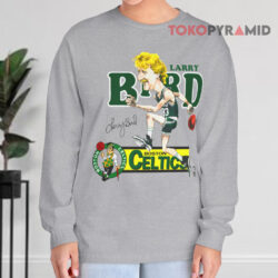 80s Vintage Larry Bird Caricature Boston Celtics Long sleeved