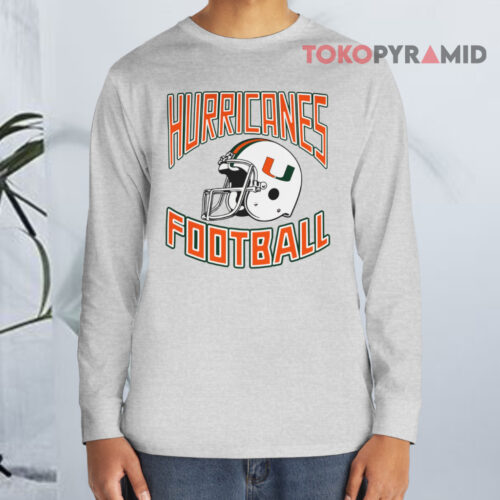 80s Vintage Miami Hurricanes Helmet Football Long sleeved 80s Vintage Miami Hurricanes Helmet Football Long sleeved