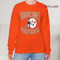 80s Vintage Miami Hurricanes Helmet Football Shirt 3 80s Vintage Miami Hurricanes Helmet Football Sweatshirt