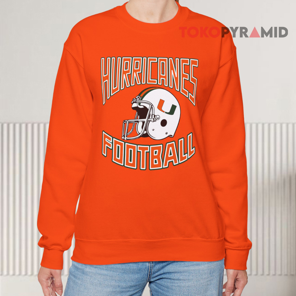80s Vintage Miami Hurricanes Helmet Football Sweatshirt 80s Vintage Miami Hurricanes Helmet Football Sweatshirt