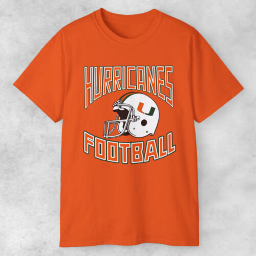 80s Vintage Miami Hurricanes Helmet Football T shirt 80s Vintage Miami Hurricanes Helmet Football T shirt