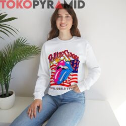 Rolling Stones 1989 Steel Wheels Tour Living Colour The North American T-shirt 2 80s Vintage Rolling Stones 1989 Steel Wheels Tour Living Colour The North American Tour 2 sided white long sleeve