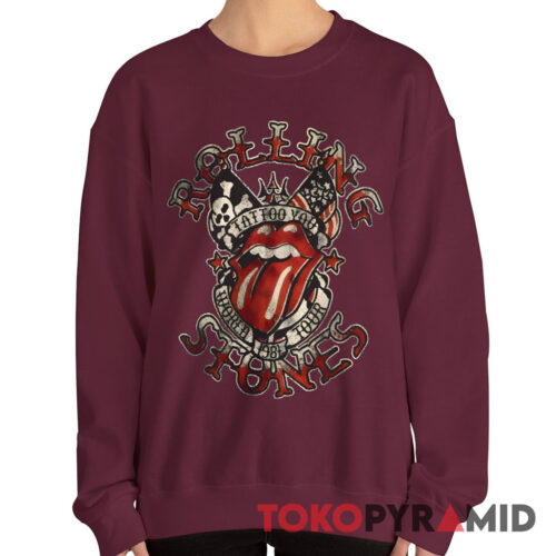80s Vintage Rolling Stones Tattoo You 1981 World Tour Rare Sweatshirt