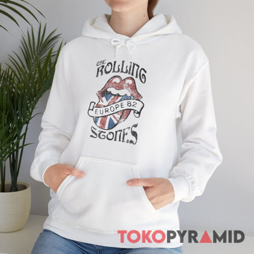 80s Vintage The Rolling Stones Europe 82 Rare Hoodie