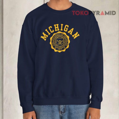 80s Vintage University Of Michigan Crest 1817 Sweatshirt