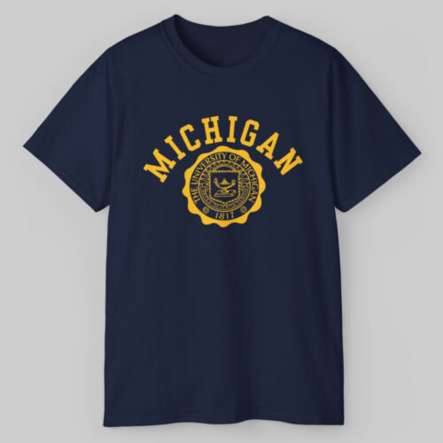 80s Vintage University Of Michigan Crest 1817 T shirt