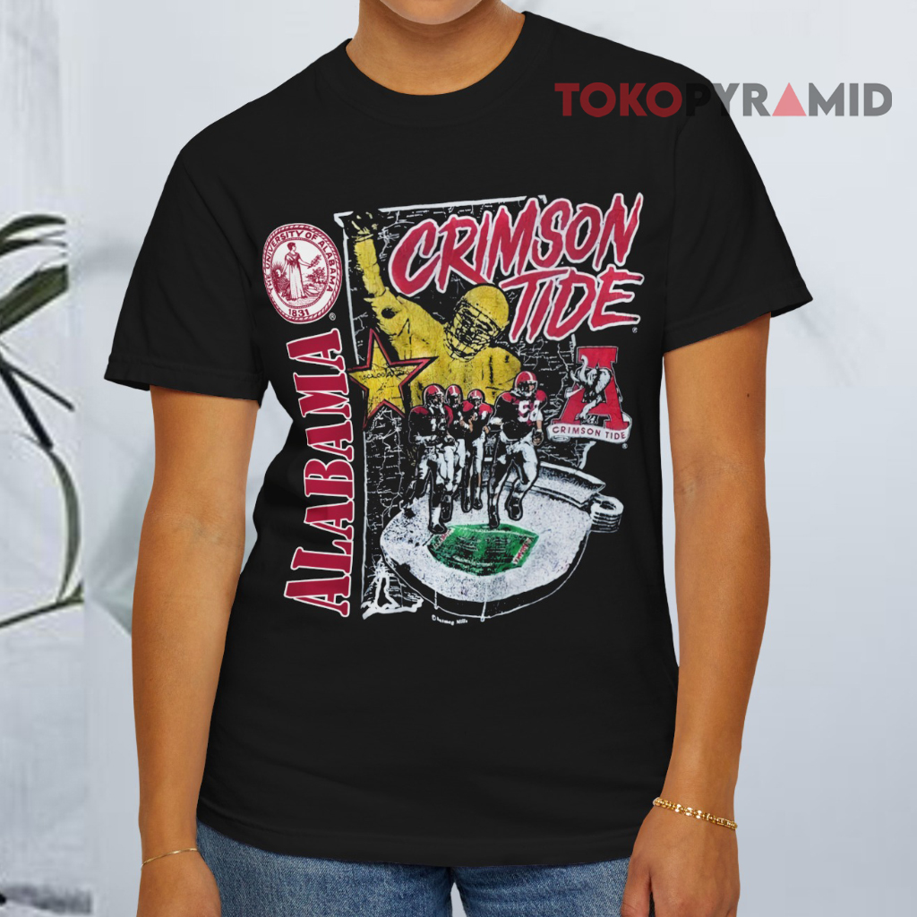 90s Alabama Crimson Tide Football Black T shirt 90s Alabama Crimson Tide Football Black T shirt