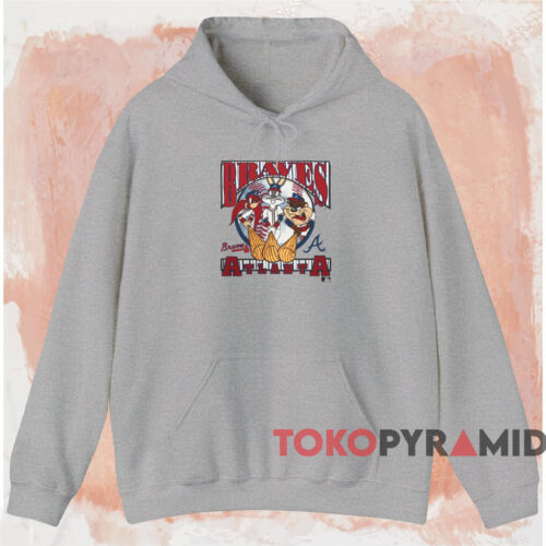 90s Atlanta Braves Looney Tunes Shirt Grey Hoodie