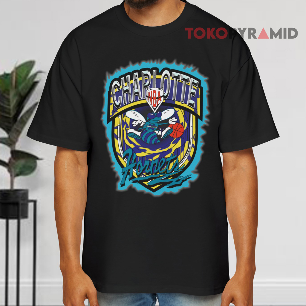 90s Charlotte Hornets Basketball Nba Black T shirt 90s Charlotte Hornets Basketball Nba Black T shirt