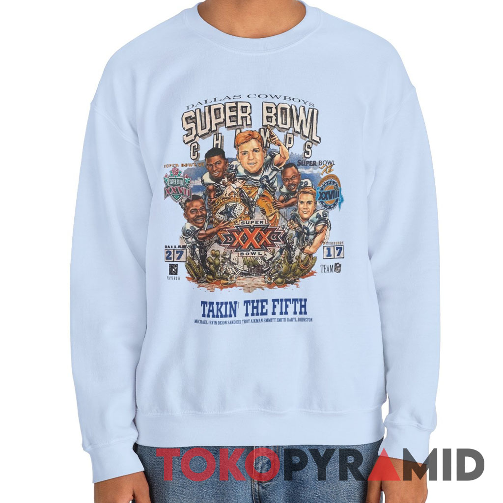 90s Dallas Cowboys Caricature Takin' The Fifth Super Bowl Champs Sweatshirt 90s Dallas Cowboys Caricature Takin' The Fifth Super Bowl Champs Sweatshirt