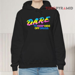 90s Dare Keep Kids Off Drugs Colorful Hoodie