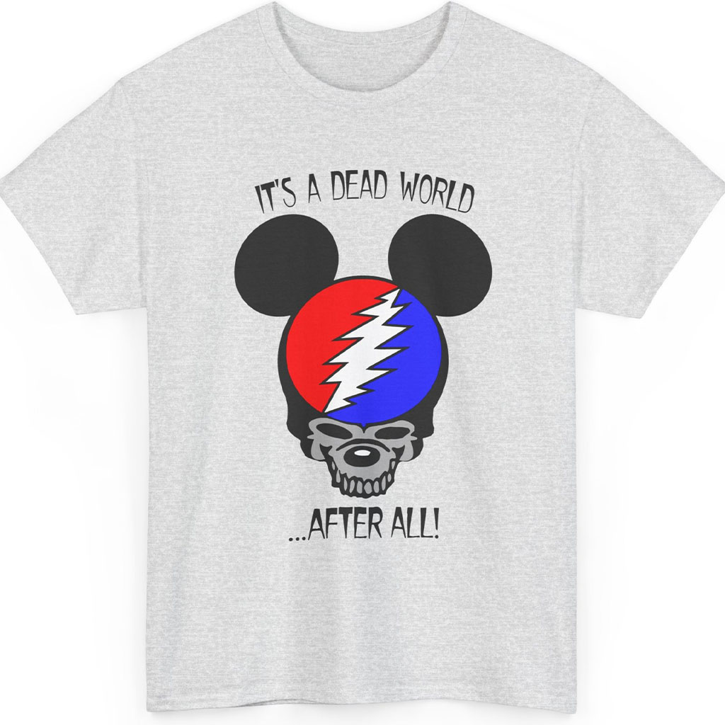 90s Grateful Dead Mickey Mouse It's a Dead World After All Rare Shirt 90s Grateful Dead Mickey Mouse It's a Dead World After All Rare Shirt