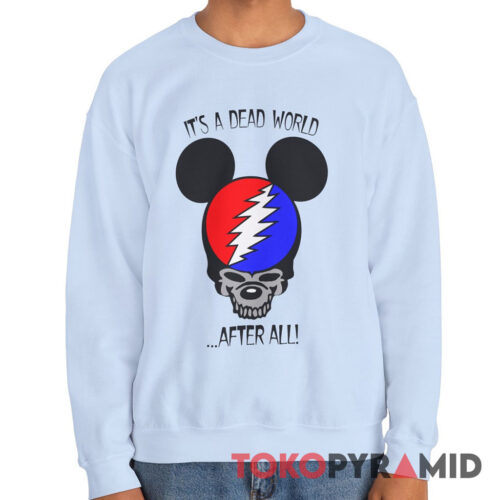 90s Grateful Dead Mickey Mouse It's a Dead World After All Rare Sweatshirt 90s Grateful Dead Mickey Mouse It's a Dead World After All Rare Sweatshirt